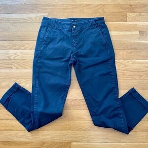 Massimo Dutti women's‎ navy casual fit chinos, sz 6, made in Portugal